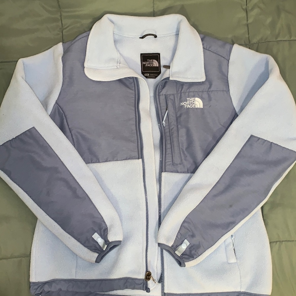light blue TNF fleece